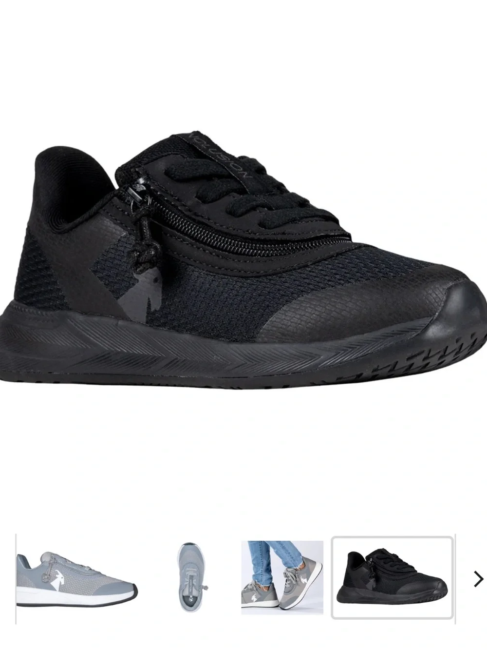 Billy Footwear Kids Black Sport Inclusion One Sneaker